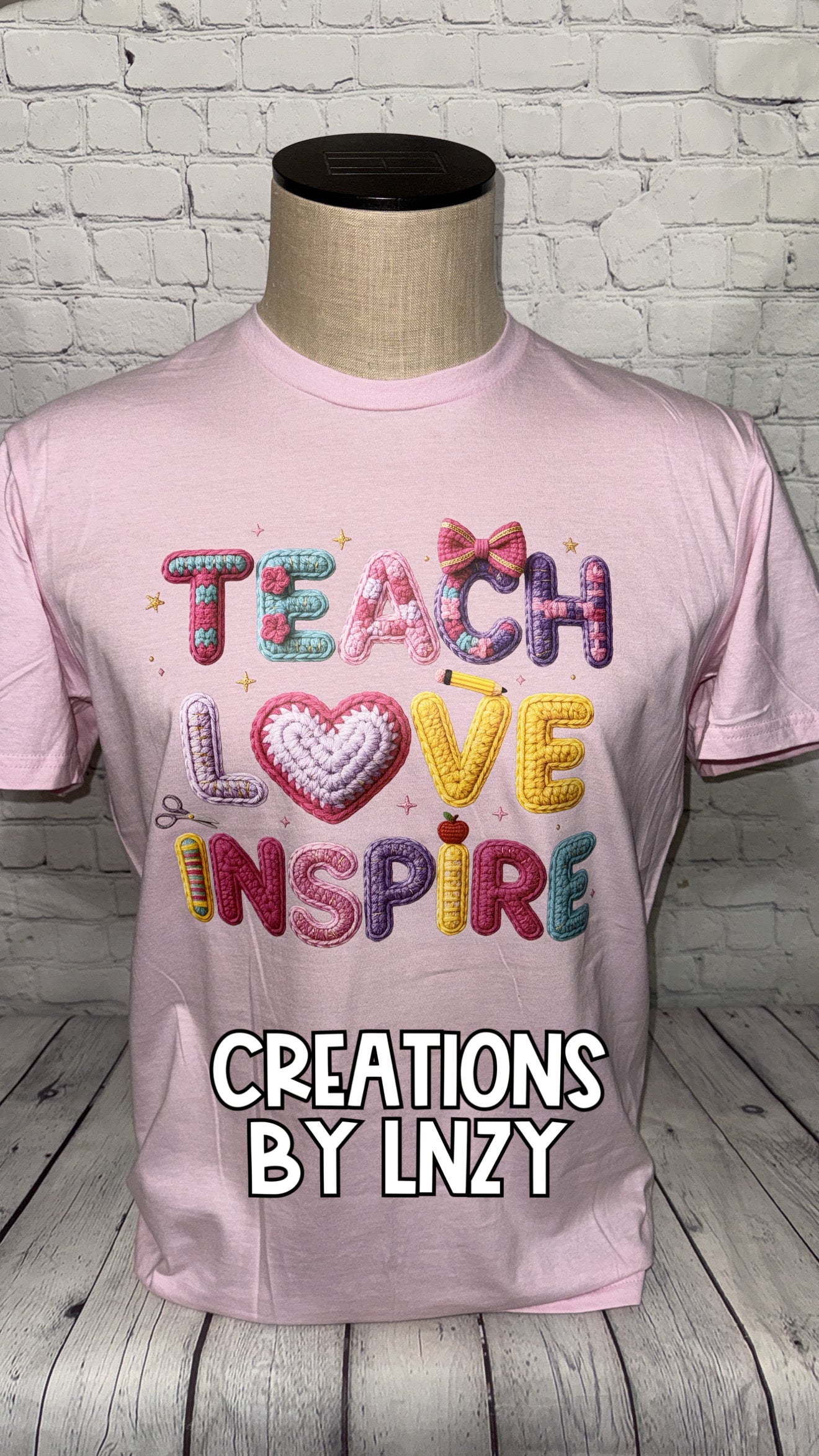 Teach Love Inspire Faux Yarn