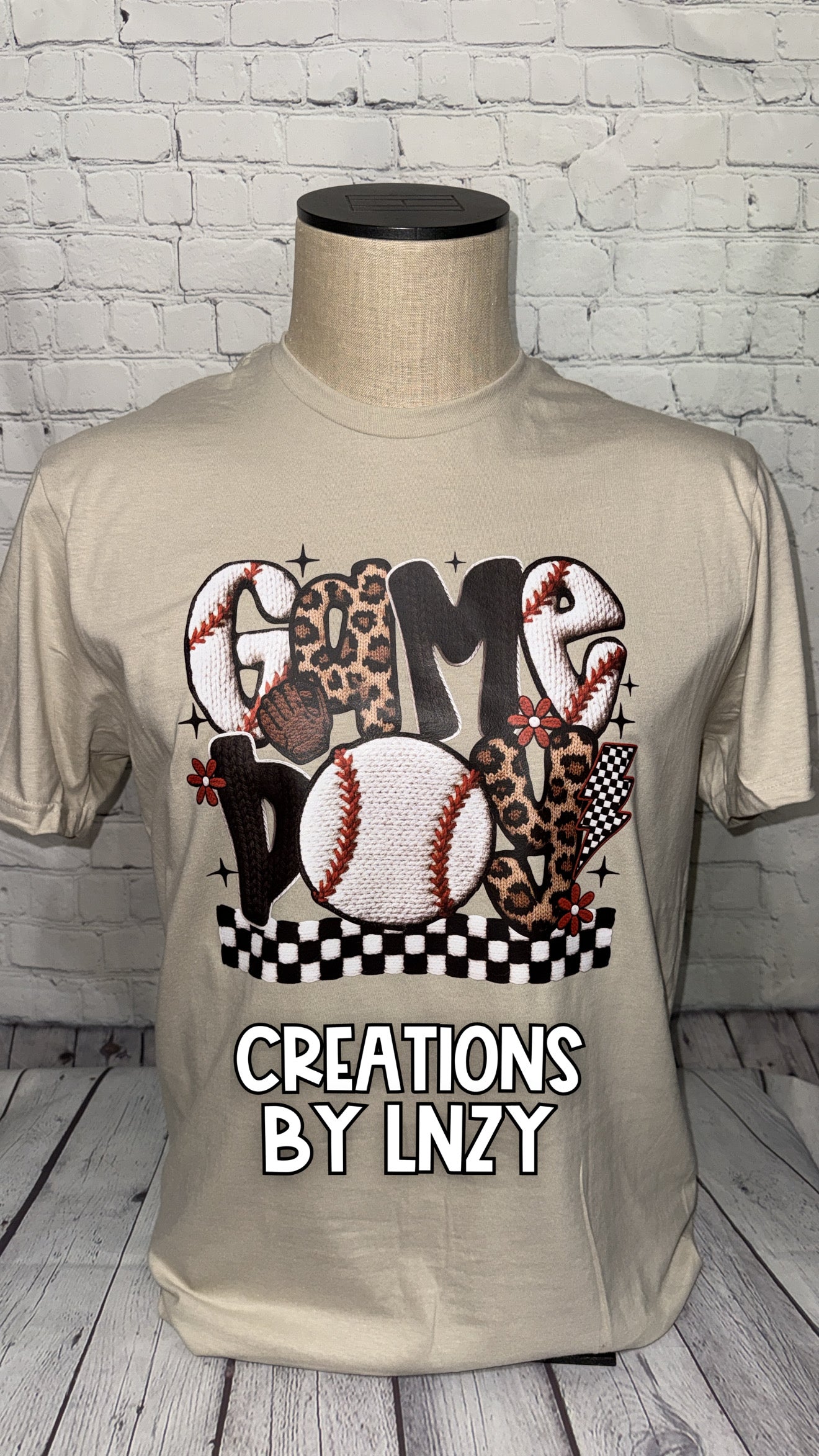 Baseball Game Day Faux Knit