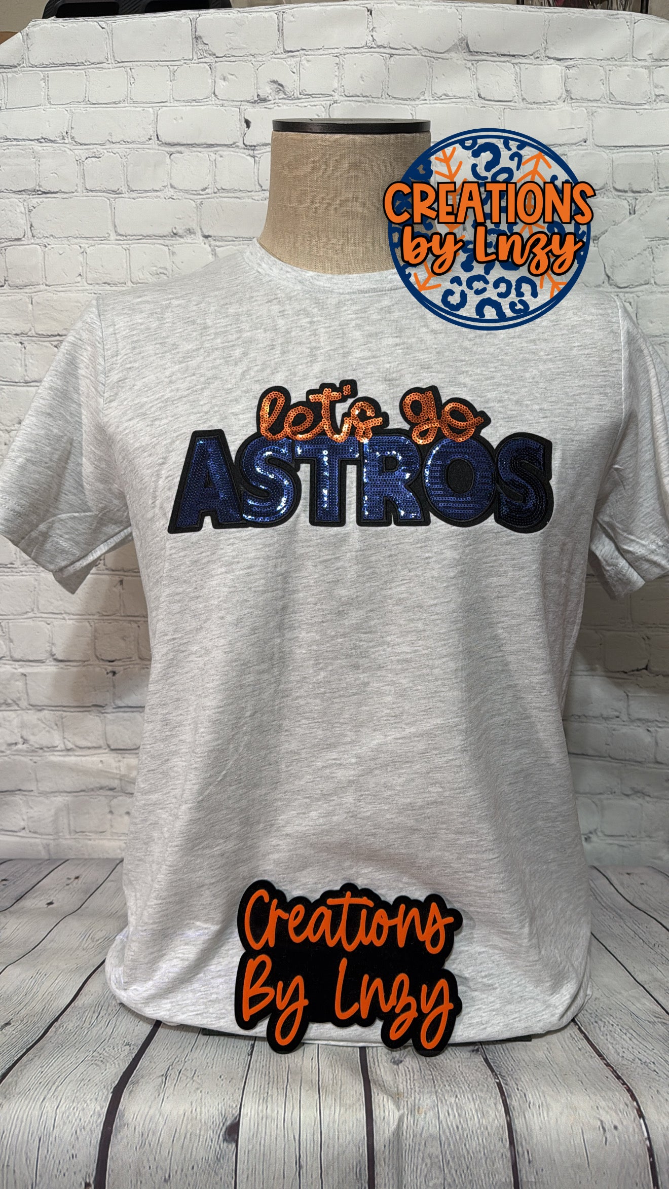 Lets Go Astros Sequin