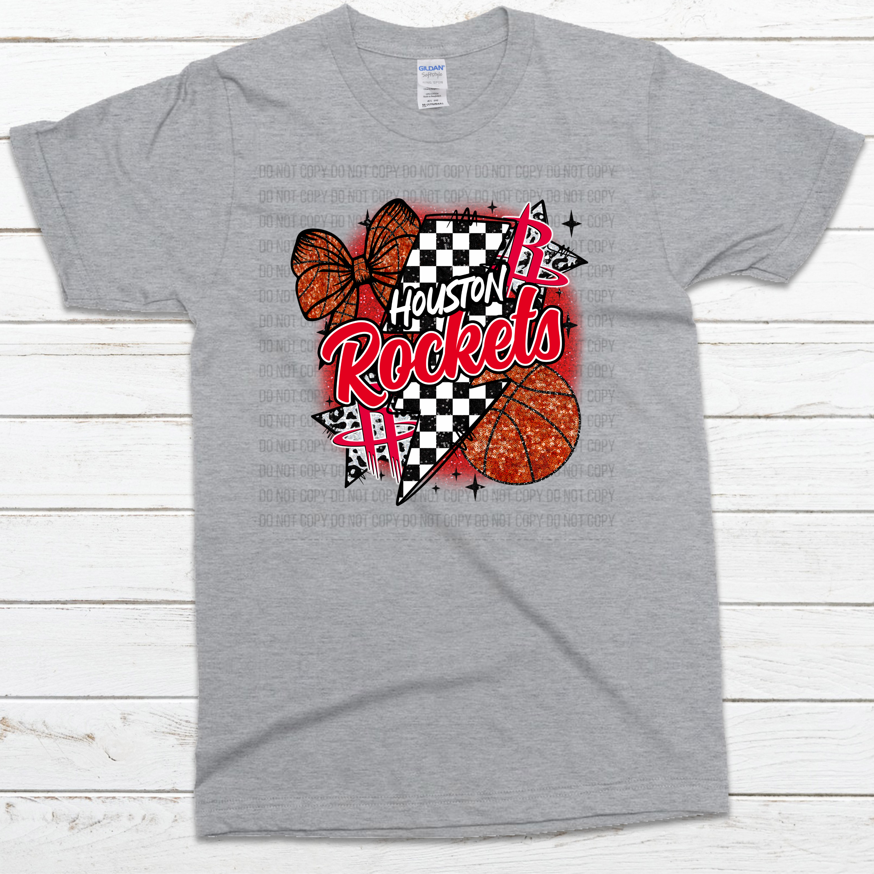 Houston Basketball Faux Sequin